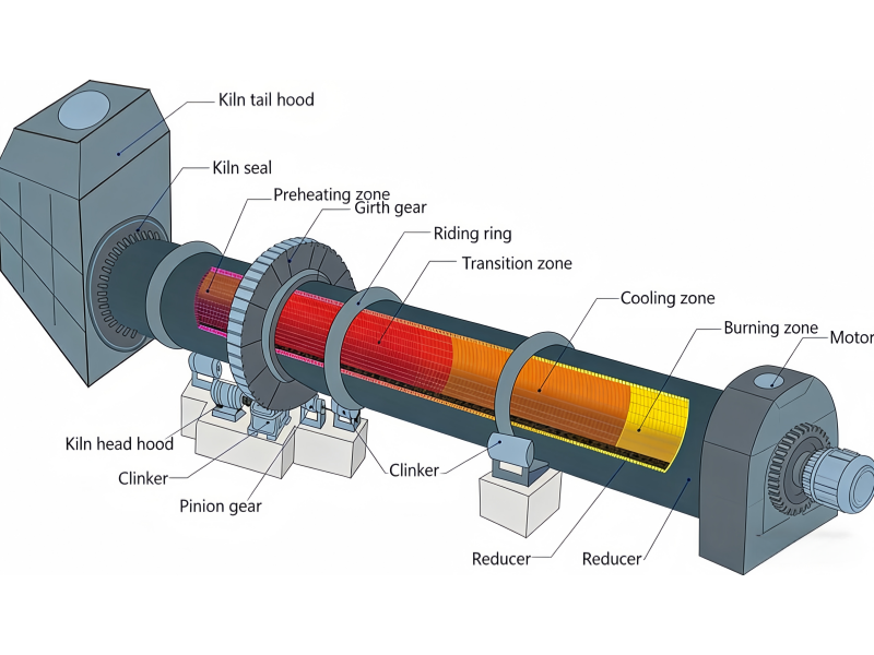 Flow Chart of Sponge Iron Rotary Kiln Production Plant