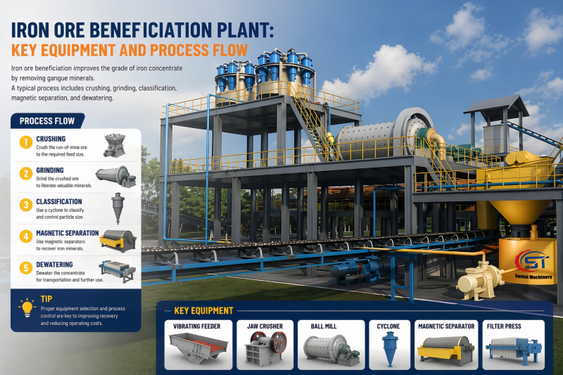 Iron Ore Beneficiation Plant: Key Equipment and Process Flow