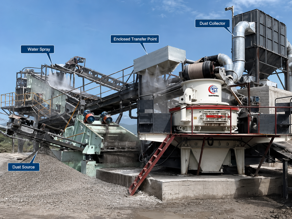 stone crushing plant dust problems