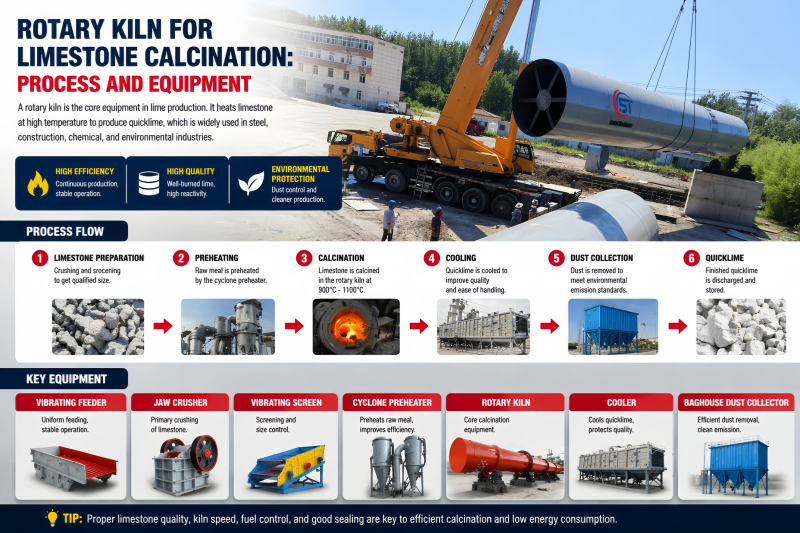 Rotary Kiln for Limestone Calcination: Process and Equipment