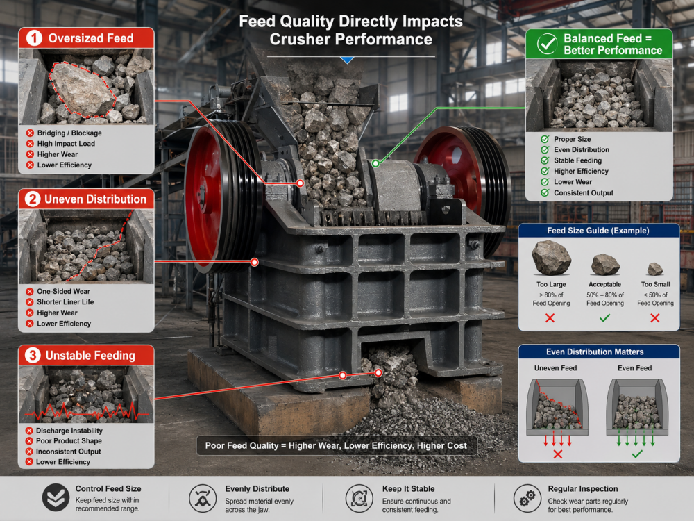 jaw crusher feeding problems