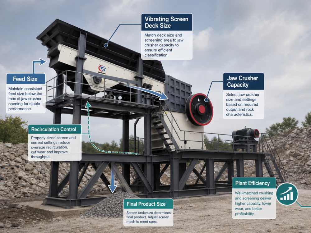match jaw crusher and vibrating screen match jaw crusher and vibrating screen