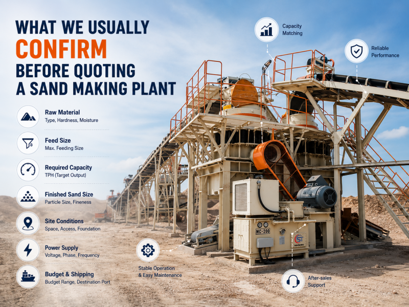 What We Usually Confirm Before Quoting a Sand Making Plant