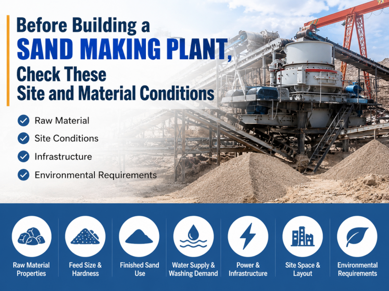 Before Building a Sand Making Plant, Check These Site and Material Conditions