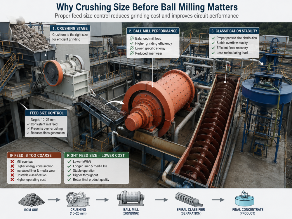 ball mill feed size