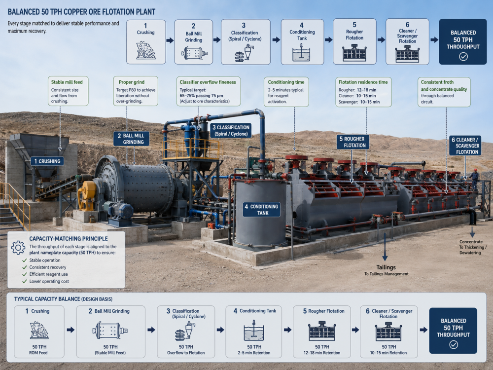 copper ore processing plant