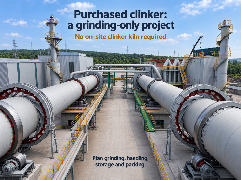 cement grinding plant without a rotary kiln