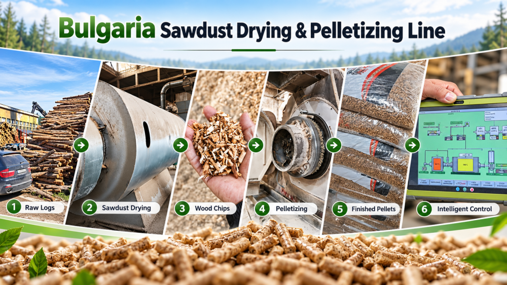 sawdust drying line